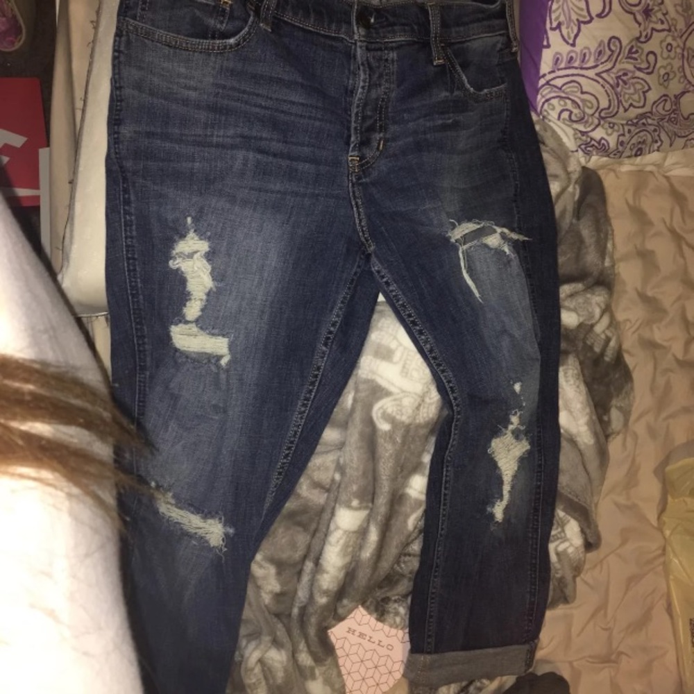 Hollister Medium Wash Boyfriend Jeans